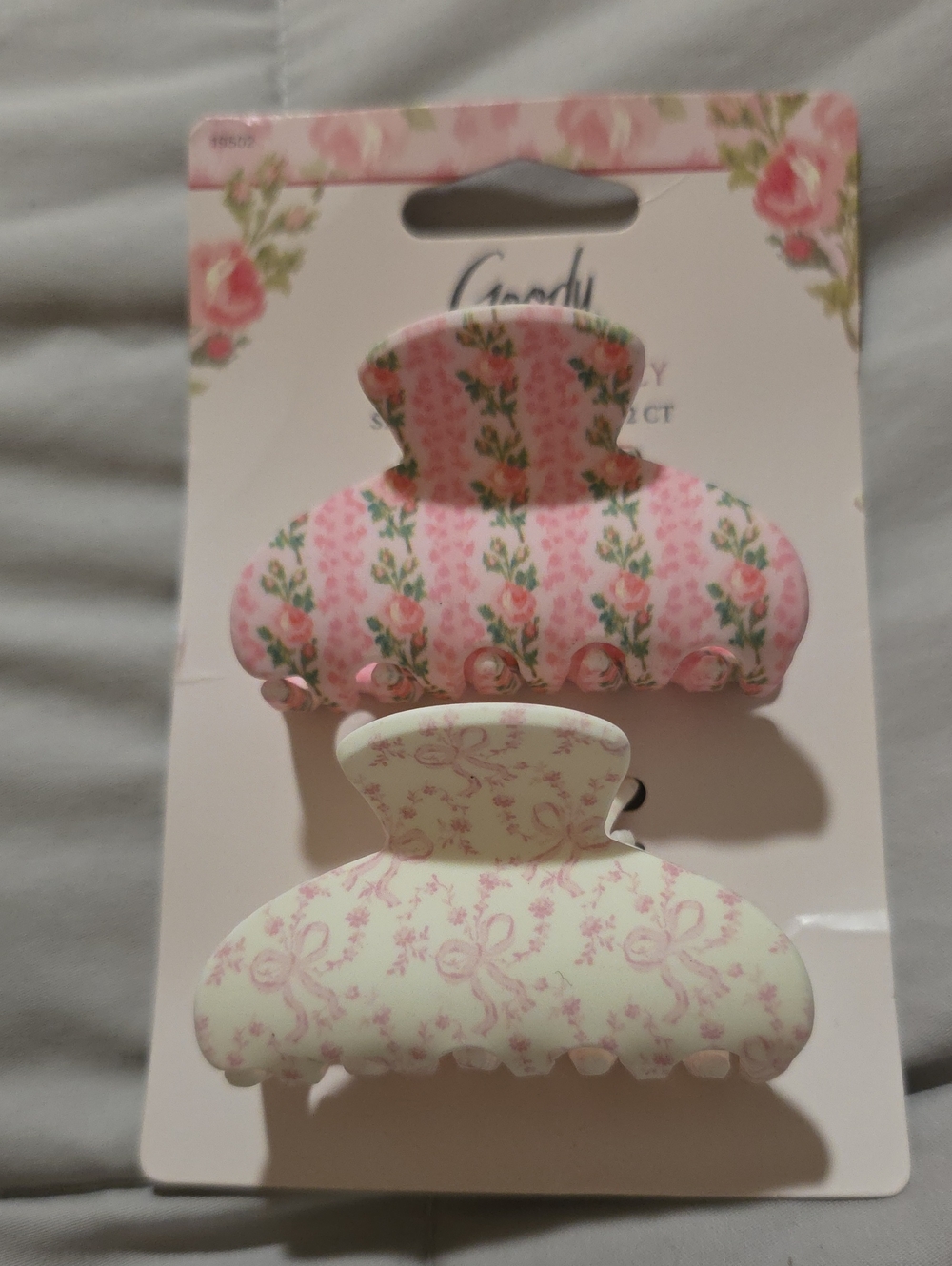 LoveShackFancy Pink Floral Sleep Mask & Matching Hair Accessories Set - Picture 6 of 6
